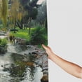thumbnail image 3 of Orinice Nature Garden Shower Curtain, Green Forest Plants, River, Country View, Bathroom Decorating, Fabric Curtains with Hooks 69x72, 3 of 7