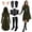Green, variant on GYQMBT 5 Pcs Women Renaissance Elf Costume Hooded Robe Lace Up Medieval Fairy Dress Suitable for Halloween Cosplay,Black,S