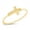 Yellow Gold-Tone, variant on Rose Gold-Tone Sterling Silver Arrows Decorated Cross Ring Size 5