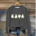 thumbnail image 4 of JYLPZYR Halloween Tshirt Costume Women's Halloween Sweatshirt Plus Size Crewneck Skeleton Sweaters Long Sleeve Pullovers Sweatshirts Tee Tops (Gray,M), 4 of 4