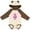 Natural & Brown w Ears, variant on Robotics Girl Robot Gear Girls Long Sleeve Baby Bodysuit