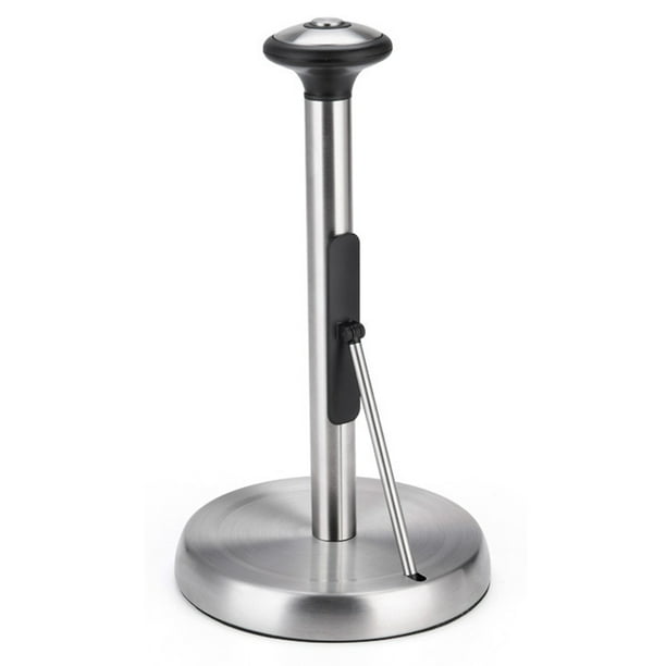 Sostenedor del tejido Soporte para toallas de papel, encimera con base ponderada y brazo de resorte ajustable, dispensador de toallas de papel fácil de rasgar, cabe en la cocina o para el baño Abanopi Sostenedor del tejido
