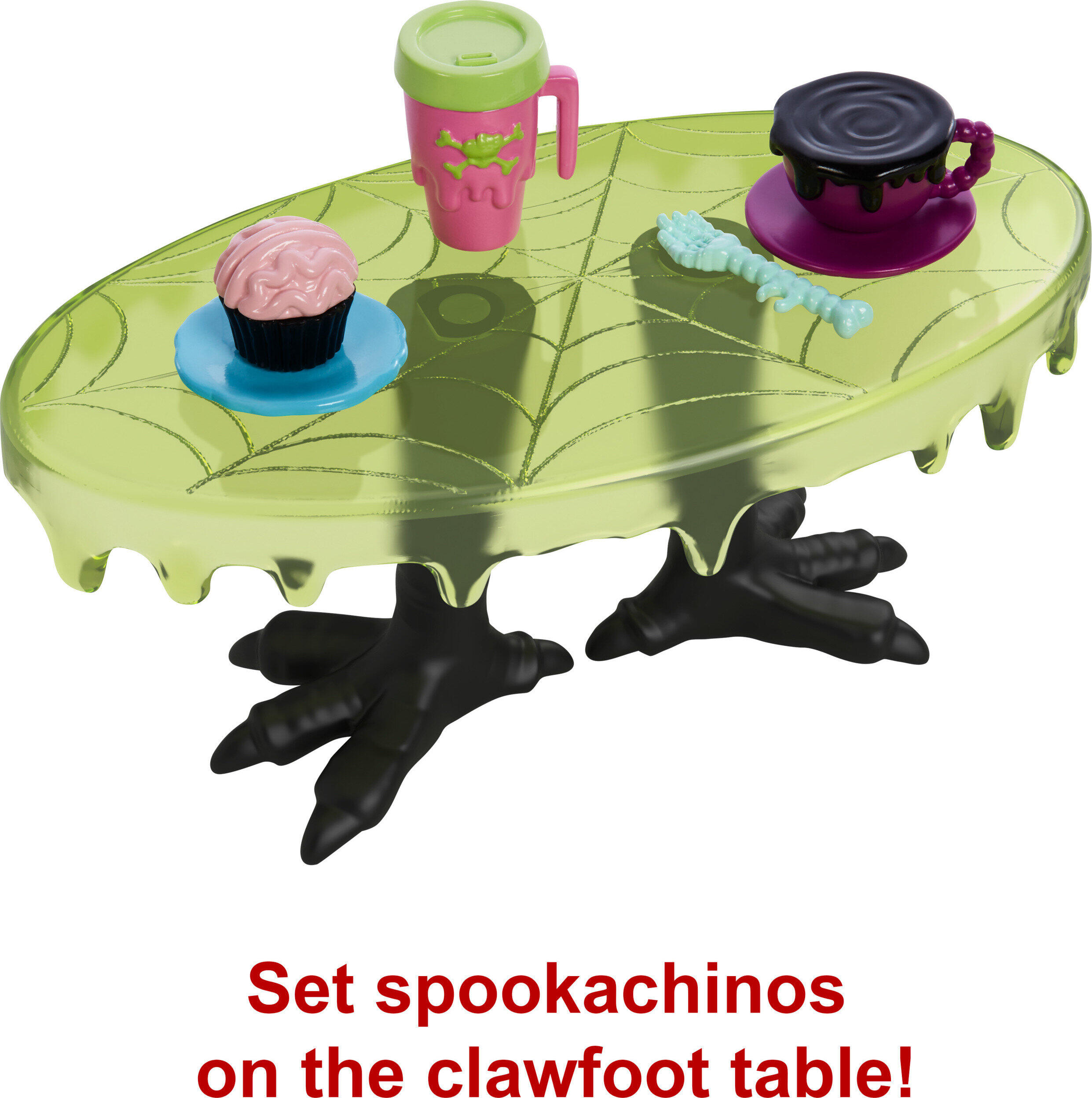 Monster High The Coffin Bean Playset with Cafe Furniture, Drink and Snack Accessories, Multicolor - image 5 of 7
