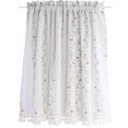 thumbnail image 1 of Cortinas transparentes blancas florales Estampado de flores Bordado de vid Cortina de dormitorio Cortinas de bolsillo para sala de estar, 55.1 x 39.4 pulgadas de largo, 1 of 5