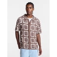thumbnail image 2 of No Boundaries Men's Faux Crochet Pattern Boxy Fit Button Through Sweater Polo, Sizes XS-3XL, 2 of 6