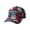 I004- Style D, variant on Freedom Hat, Usa 250, 250 Hat, Vintage Mesh Fabric, 3D Printed Baseball, Usa Flag Side Patch, Faded Red, 1 Pc