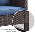 thumbnail image 5 of PARKWELL 2-Piece Wicker Patio Chairs - Outdoor Patio Lounge Chairs with Cushion - Oversized Rattan Seating Set - Blue, 5 of 9