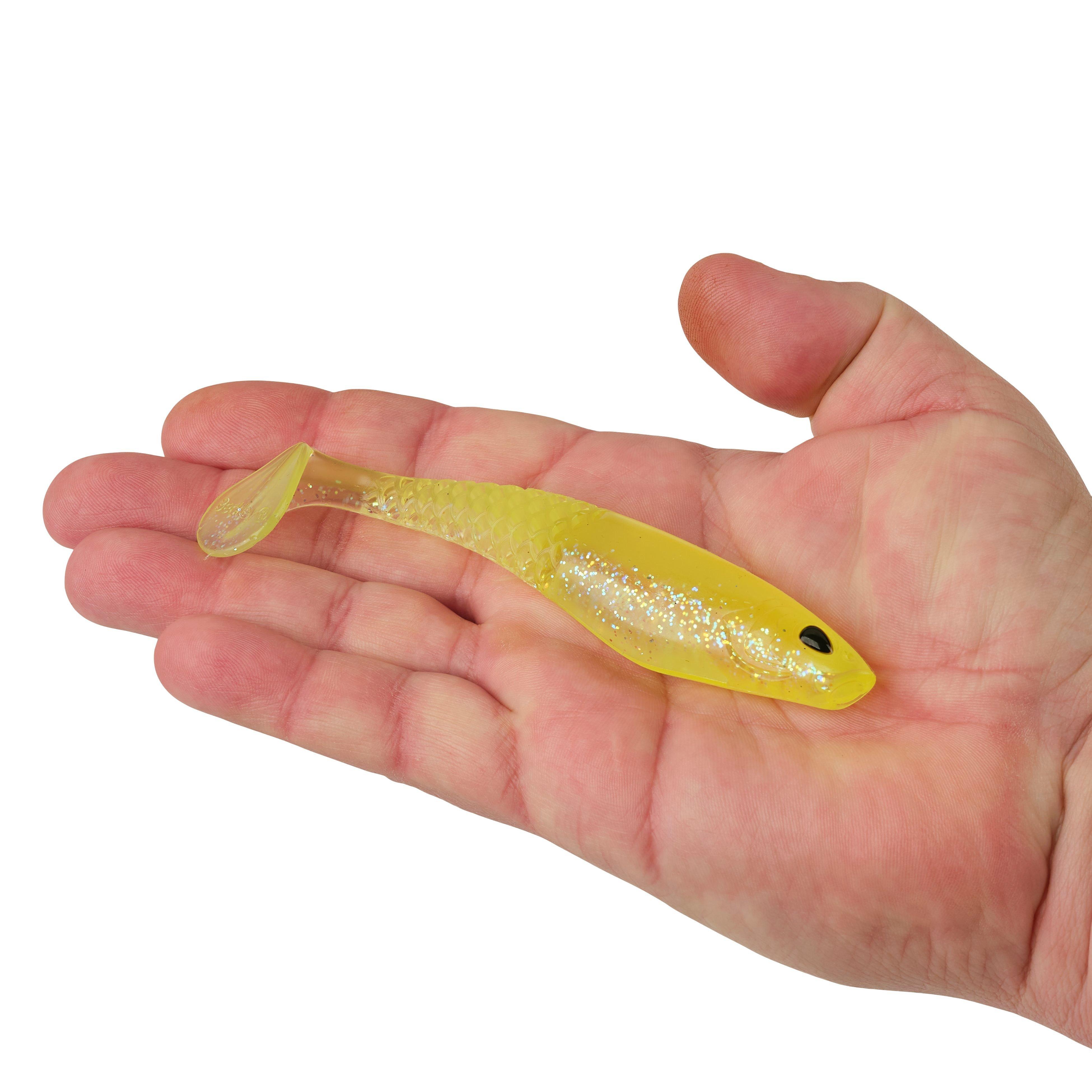 Berkley PowerBait® Unrigged CullShad, 5 in, Lime Ice