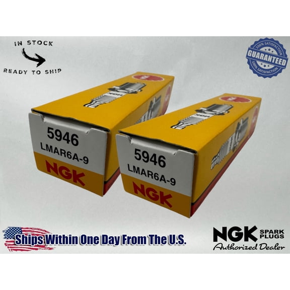 NGK Genuine OEM Authentic Spark Plugs LMAR6A-9 - 2 PACK