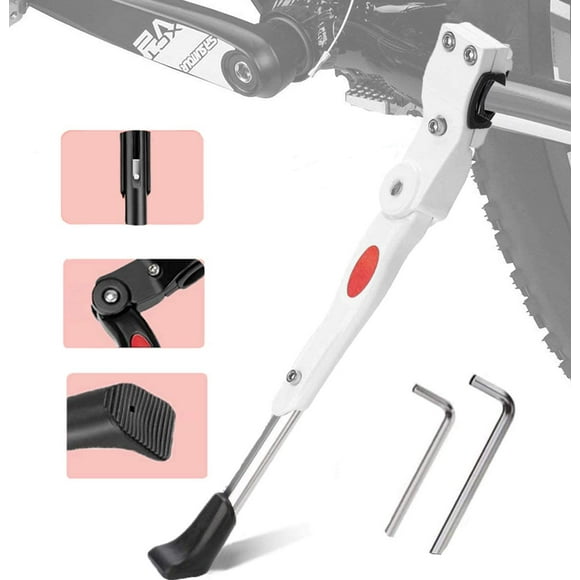 Bicycle Adjustable Aluminum Alloy Side Support Bipod (White)