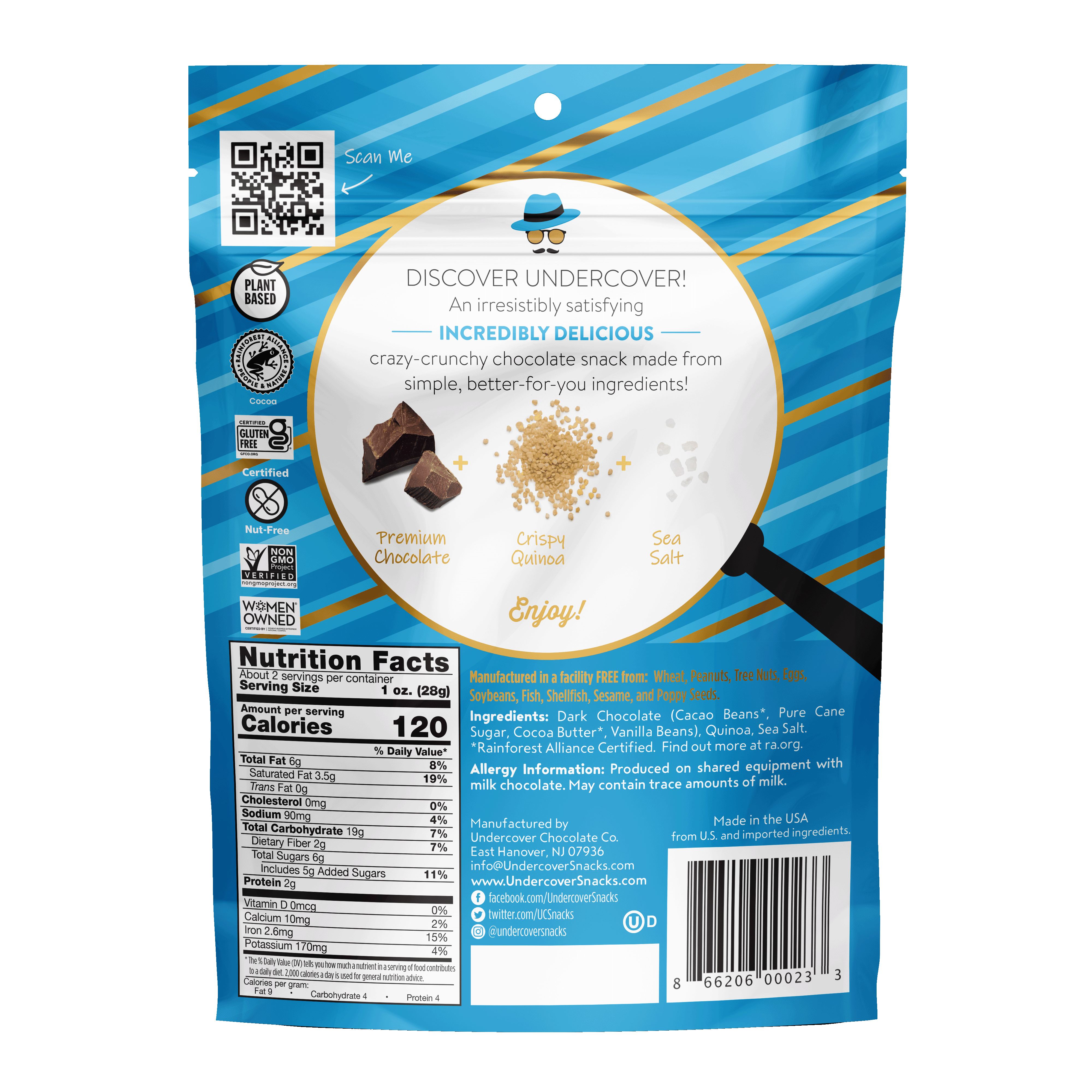 Save on Undercover Crispy Quinoa Dark Chocolate + Sea Salt Order