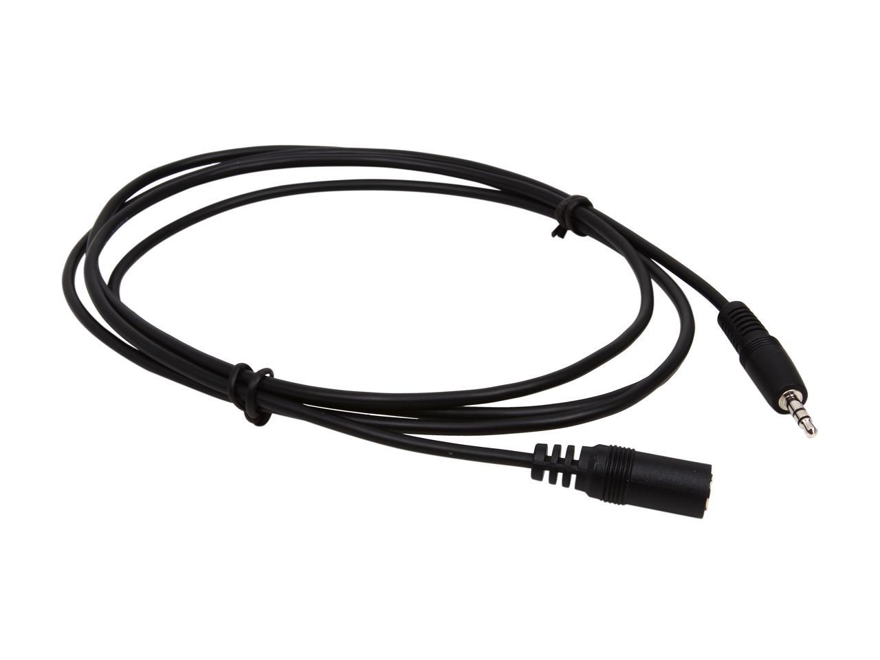 C2G 13787 3.5mm M/F Shielded Stereo Audio Extension Cable, Black (6 Feet, 1.82 Meters) - image 2 of 3