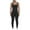 Black, variant on JIUKE Jumpsuits for Women Sleeveless Quare Neck 1 Piece Bodysuits Stretchy Ankle Length Leggings Workout Outfits