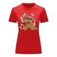 thumbnail image 3 of Playera Blusa de Oso Millonario con Dólares Dinero Ropa De Mujer Color Rojo Talla Grande Marca Emil SaEs, 3 of 4
