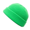 thumbnail image 2 of Guardurnaity Sombrero de hilo de punto de invierno Gorras de cabeza corta casual Hombres Mujeres Sombreros Verde brillante Type3 NO3, 2 of 6
