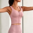 thumbnail image 5 of Women's Yoga Sports Longline Bra Front Zip-Up Wide Straps Workout Bra Supportive Cross Back Running Underwear S-3XL, 5 of 6