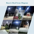 thumbnail image 4 of Solar Street Lights, 320000LM 10000MAh Commercial Solar Parking Lot Lights, Dusk to Dawn Solar Street Lights Waterproof, Motion Sensor Solar Flood Lights for Garden Patio Playground Yard, 4 of 5