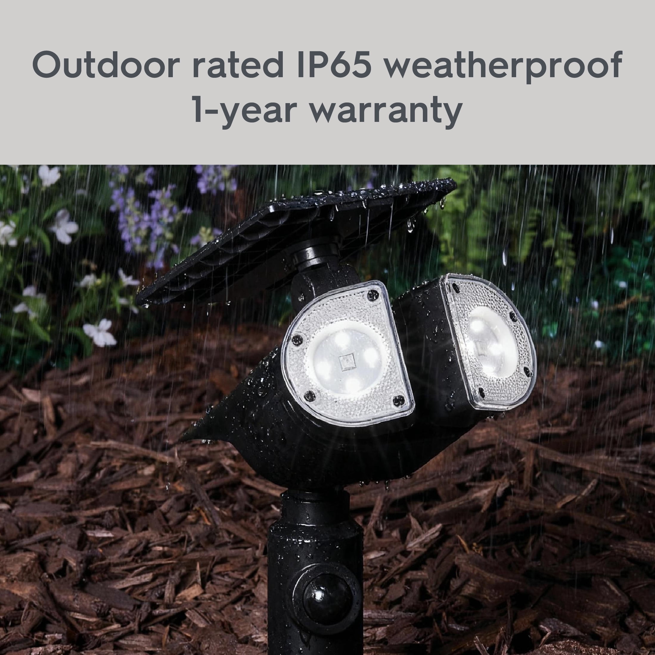 Better Homes & Gardens 2-Pack Solar Motion Sensor Adjustable LED Outdoor Spotlights, 600 Lumens