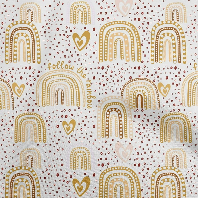 oneOone Rayon Gamboge Yellow Fabric Kawai Craft Projects Decor Fabric Printed By The Yard 56 Inch Wide