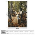 thumbnail image 4 of JEUXUS  Camo Buck Deer Blanket for Bed, , Queen Size Woodland Throw Blanket for Men, Women and Kids - Super Soft Plush Deer Blanket Throw, Queen Size Blanket, 4 of 6