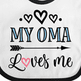 thumbnail image 4 of Inktastic My Oma Loves Me Grandchild Girls Baby Bib, 4 of 4