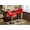 Red, variant on Set of 2 Adjustable Height Bar Stools with Diamond Tufted Faux Leather and Base, Black, 20.5W x 20.63D x 35-43.25H, for Kitchen Counter or Bar