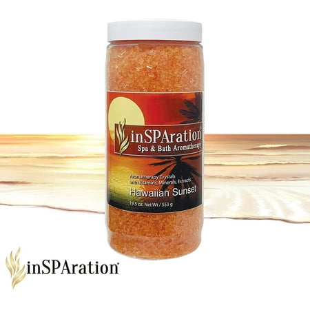 InSPAration Spa and Bath Aromatherapy, Hawaiian Sunset Crystals, 19 oz