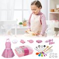 thumbnail image 4 of Complete Kids Cooking Baking Toy Set Role Play Kitchen Utensils Baking Tools Cake Apron, 4 of 9