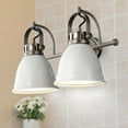 thumbnail image 5 of JONATHAN Y Phineas 16.25" 2-Light Adjustable Farmhouse Bohemian Iron LED Vanity Light, White/Nickel, 5 of 9
