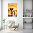 thumbnail image 2 of ZHONGYUTONG Elephant Canvas Wall Art Colorful Animal Picture Print Modern African Wildlife Painting Bathroom Decor Framed (12.00" x 18.00"), 2 of 5
