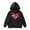 Black, variant on Kiijoy Valentine's Day Hoodie for Girls Hearts Print Lightweight Hooded Sweatshirt, Sizes 3-4