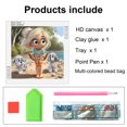 thumbnail image 4 of Kit Con Forma Especial Parcial DIY 5D Niña 30x30cm, 4 of 9