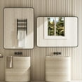 thumbnail image 5 of Swafrrt Black Bathroom Vanity Mirror for Wall, 20x30 inch Metal Framed Wall Mirror Rectangular with Tempered Glass, Anti-Rust, Hangs Horizontally or Vertically, 5 of 9