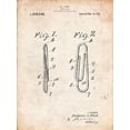 thumbnail image 2 of Borders, Cole 19x24 Gold Ornate Wood Framed with Double Matting Museum Art Print Titled - PP165- Vintage Parchment Paper Clip Patent Poster, 2 of 4