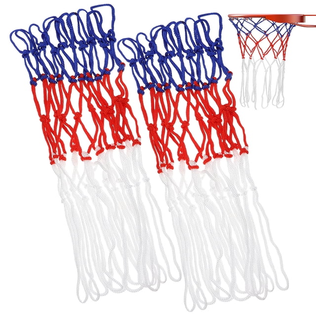 OULII 2pcs Heavy Duty Basketball Nets Professional Woven Basketball Shot Practice Net For Use With Easy Installation