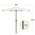 thumbnail image 2 of Sombrilla de patio iPower de 9 pies con inclinación y manivela, color beige, 2 of 7