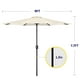 thumbnail image 2 of Sombrilla de patio iPower de 9 pies con inclinación y manivela, color beige, 2 of 7