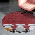thumbnail image 4 of Kitchen Chef Red White Black Plaid Round Carpet Circle Rug Outdoor Patio Area Rug Washable Large Area Rugs Hallway Room Decor Fitness Mats, 4 of 8