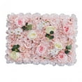 thumbnail image 4 of Panel de pared con flores artificiales, panel floral, panel de rosas, fondo champán, 4 of 9