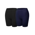 thumbnail image 1 of FashionOutfit Women's Essential Active Daily Cotton Mid Rise Biker Shorts, 1 of 1