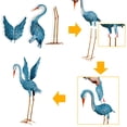 thumbnail image 3 of Arte de jardín de metal con forma de garza azul con forma de grulla de XONOR (juego de 2), 3 of 7