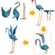 thumbnail image 3 of Arte de jardín de metal con forma de garza azul con forma de grulla de XONOR (juego de 2), 3 of 7
