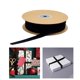 thumbnail image 5 of Rollo de cinta de raso de cinta de de un lado decorativo para regalo de arreglos florales Negro Zulema Cinta de terciopelo, 5 of 8