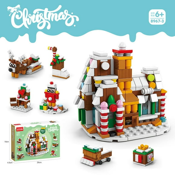 Compatible con bloques de construcción Lego, pequeñas partículas navideñas, juguetes para niños, regalo de cumpleaños de Papá Noel, decoración, árbol de Navidad