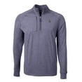 thumbnail image 2 of Men's Cutter & Buck Heather Navy New England Patriots Big & Tall Adapt Eco Raglan Quarter-Zip Jacket, 2 of 3