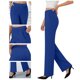 thumbnail image 4 of Pincandy Women's Solid Color Gabardine Pants - Elastic Waist with Unique Leg Line Design, Loose Fit with Side Pockets, Ideal for Casual & Active Lifestyles, 4 of 7