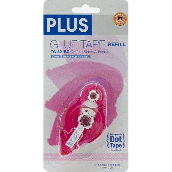 Plus Permanent Honeycomb Glue Tape Refill-.33"X52.5', For Use In 620BC