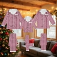 thumbnail image 3 of Guluxicc Christmas Pajamas for Family, Pjs Matching Outfit Sets for Men, Holiday Nightwear, Button Down Shirt with Pockets and Pants, Sleepwear Jammies, Pink, 3 of 7