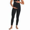 thumbnail image 2 of Funidos Women's Maternity Leggings with Pockets Over The Belly Pregnancy Yoga Pants Activewear Workout Leggings, 2 of 5