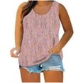 thumbnail image 3 of Ahuyic Womens Sleeveless Top,Tank Tops for Women,Plus Size Tunic For Womens Round-Neck Blouse Lace Casual Loose Summer Sleeveless Tank, 3 of 5